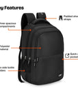 Premium Black Multi-Compartment Laptop Backpack