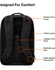Black & Forest Green Smart Laptop Backpack