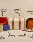 Luxe Leatherette Trunk Hamper
