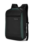 Black & Forest Green Smart Laptop Backpack