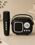Retro Bluetooth Karaoke Speaker with Wireless Microphone