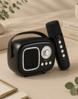 Retro Bluetooth Karaoke Speaker with Wireless Microphone