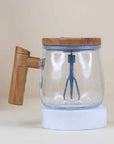 Premium Glass Self-Stirring Mug