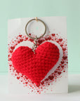 Crochet Heart Keychain