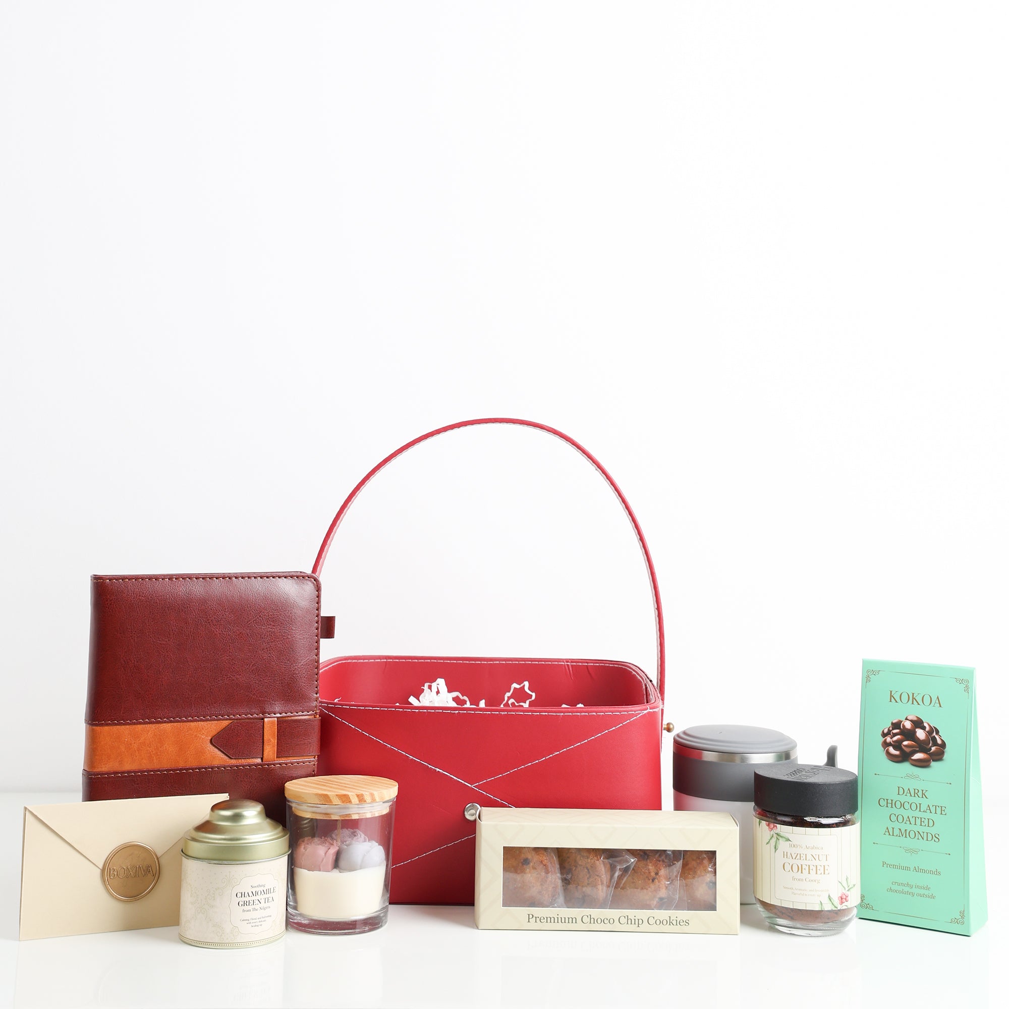 Leatherette Basket Gourmet Hamper