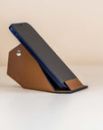 Leatherette Mobile Holder – Tan