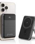 Pebble Magnetic Wireless Power Bank with Stand