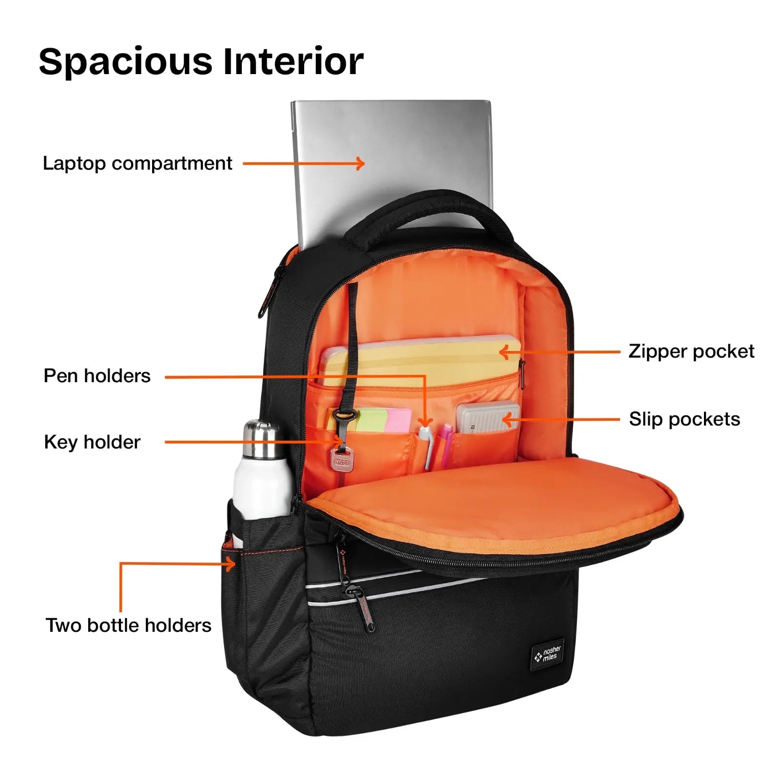 Premium Black Executive Laptop Backpack