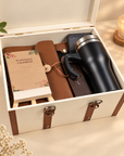 Classic Executive Leather Hamper