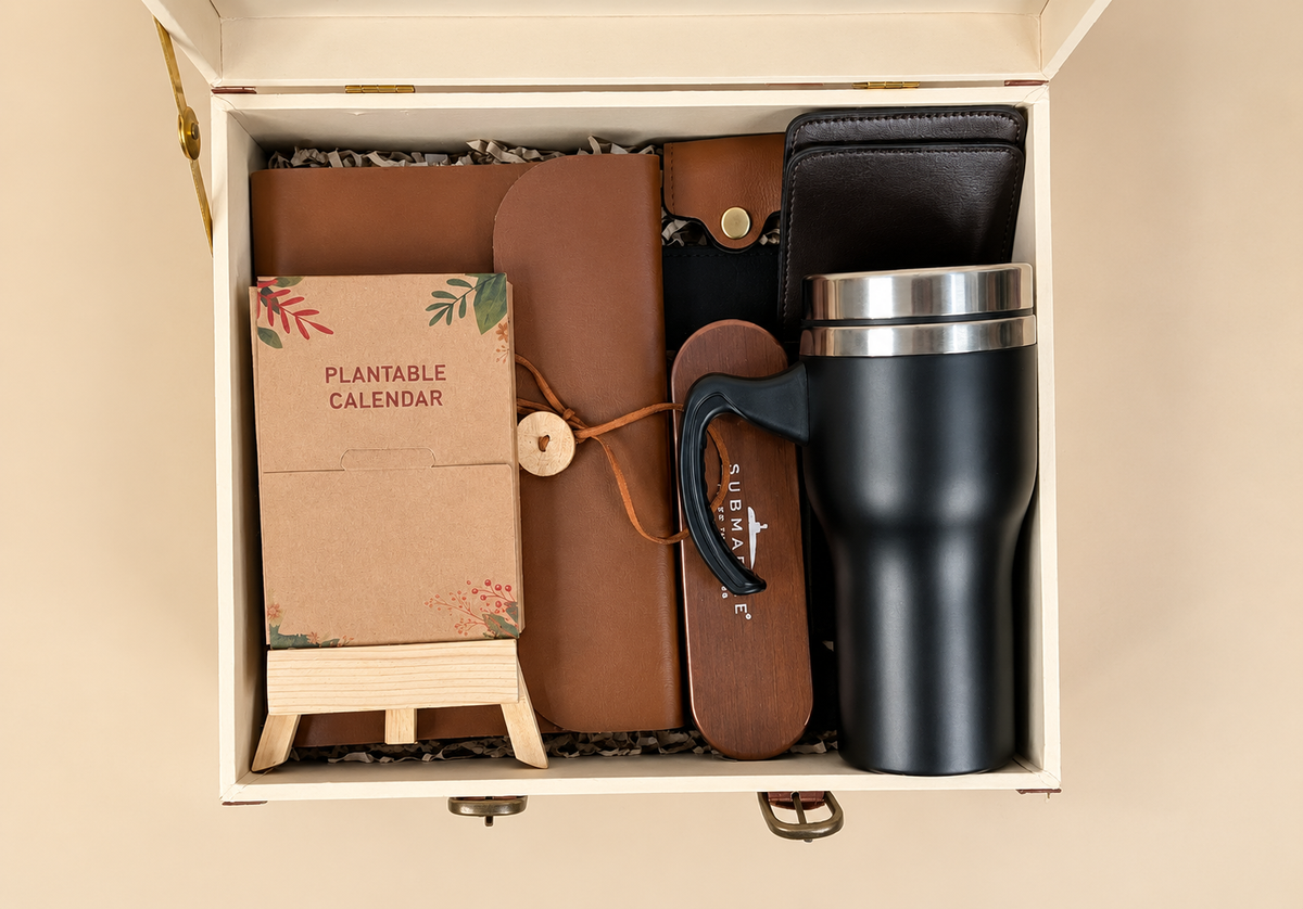 Classic Executive Leather Hamper