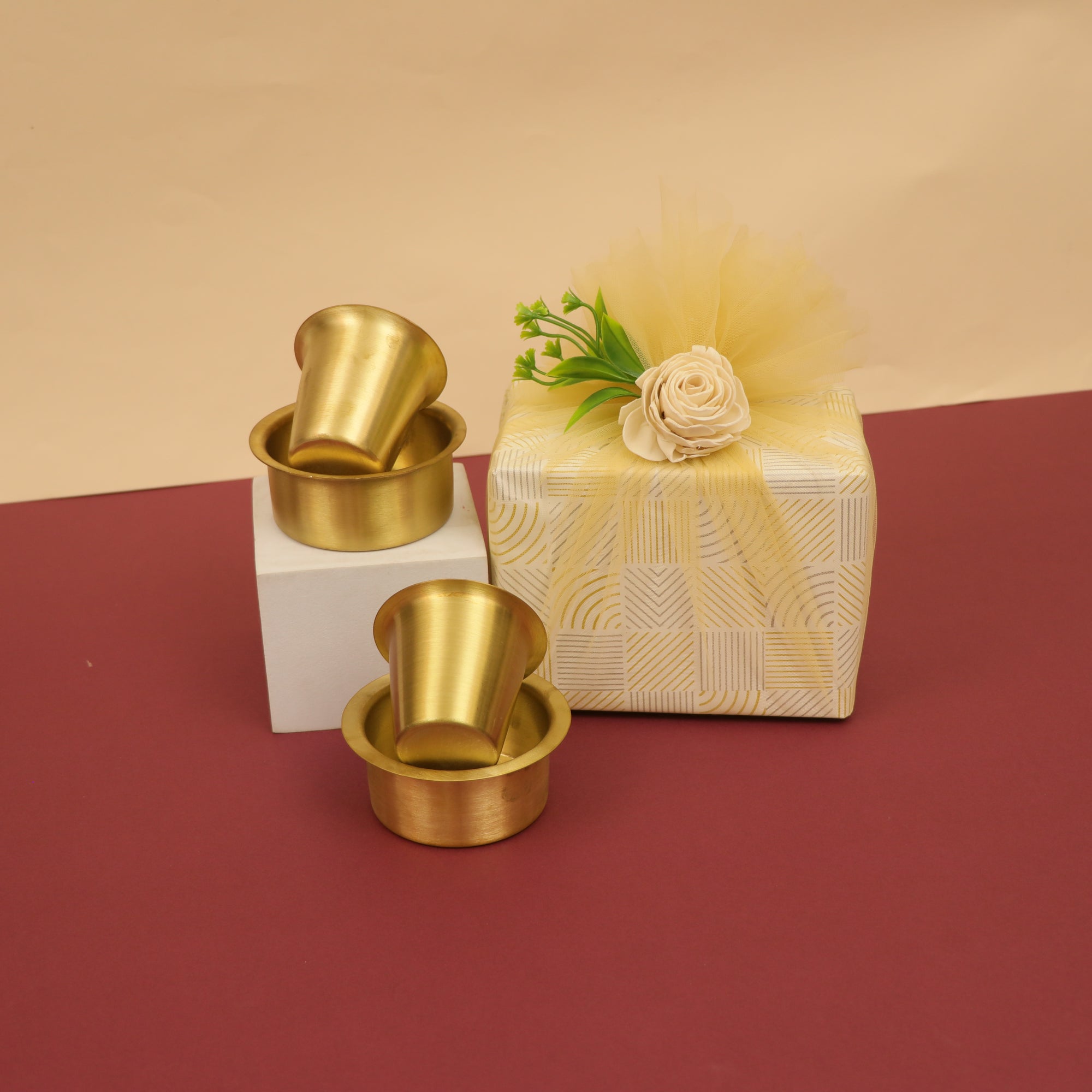 Pure Brass Dabara (Set of 2)