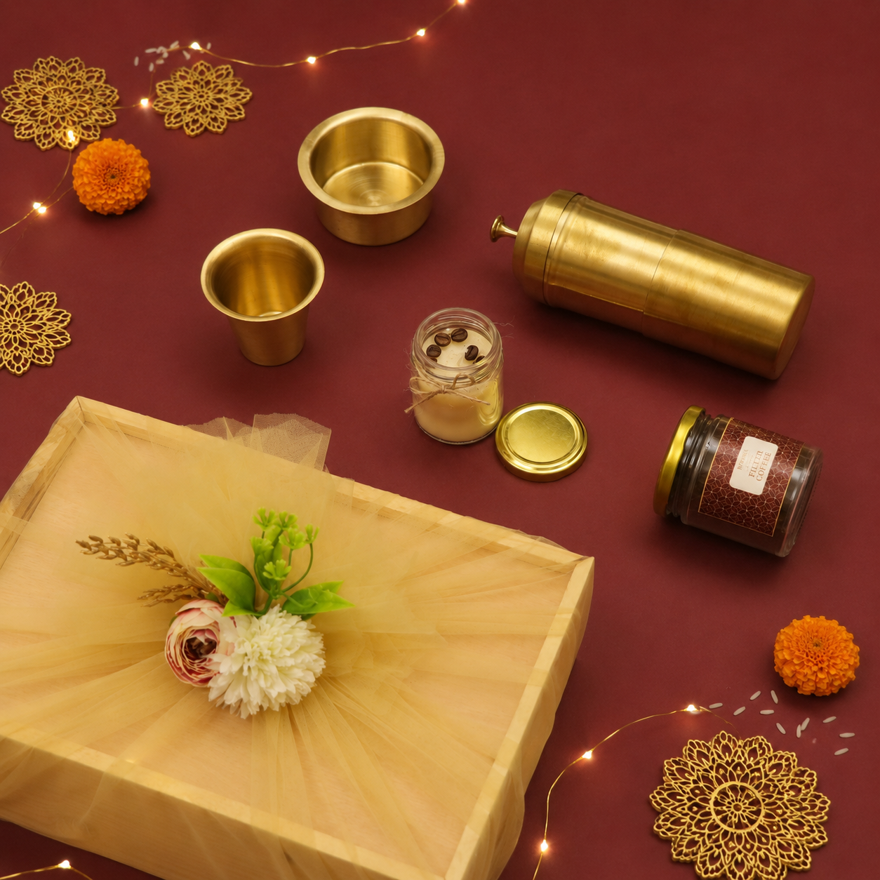 Royal Brass Filter Coffee Diwali Hamper