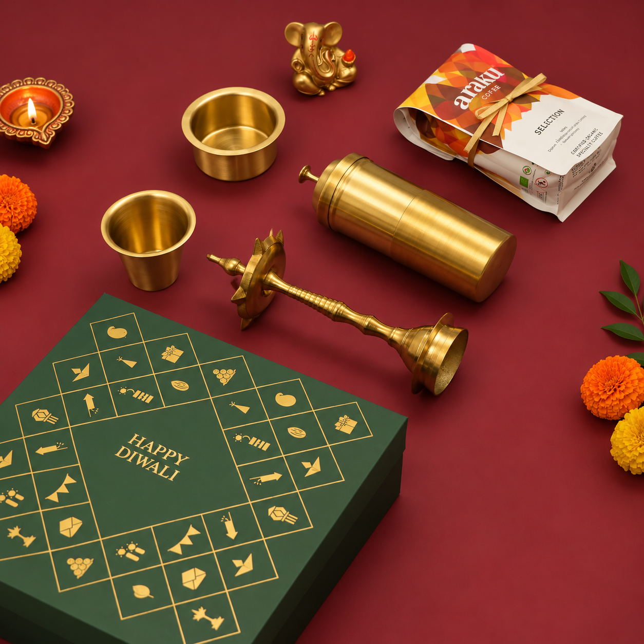 Sacred Brass &amp; Coffee Gift Hamper