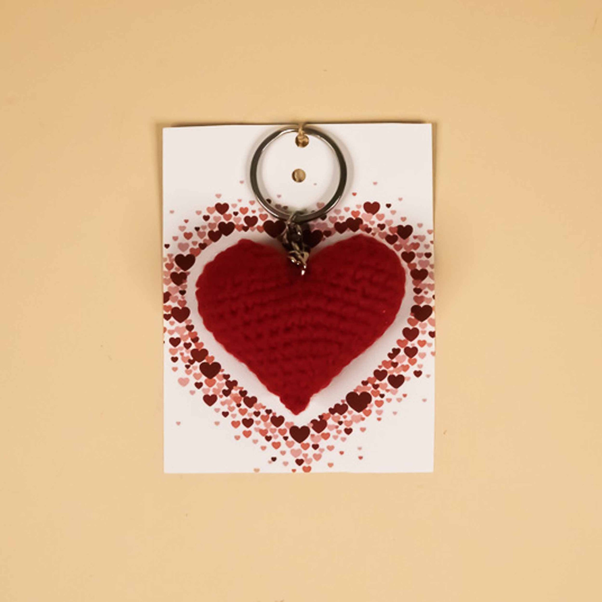 Crochet Heart Keychain