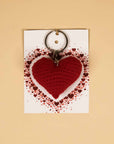 Crochet Heart Keychain