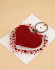 Crochet Heart Keychain