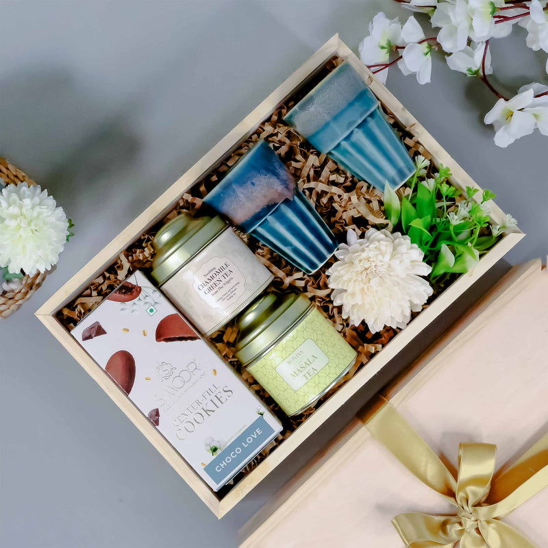 Tea Lovers Hamper in Wooden Gift Box