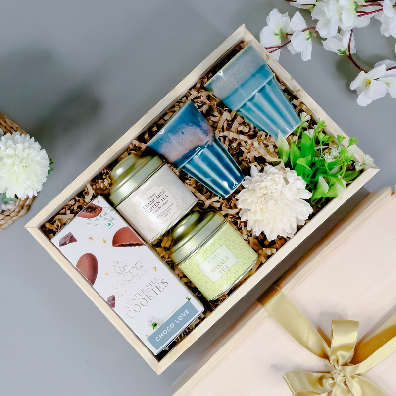 Tea Lovers Hamper in Wooden Gift Box