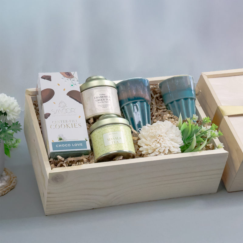 Tea Lovers Hamper in Wooden Gift Box