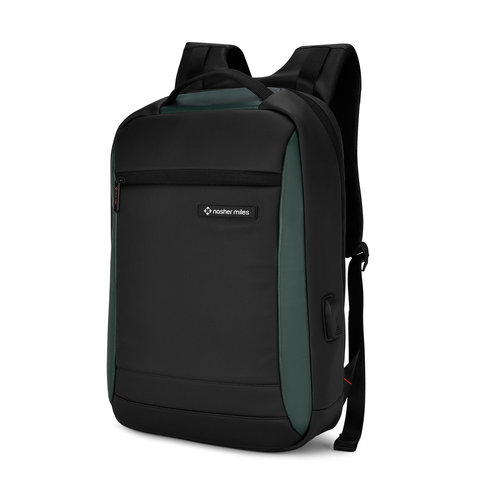 Black &amp; Forest Green Smart Laptop Backpack