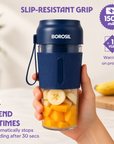 Borosil NutriGrip Blue Portable Blender