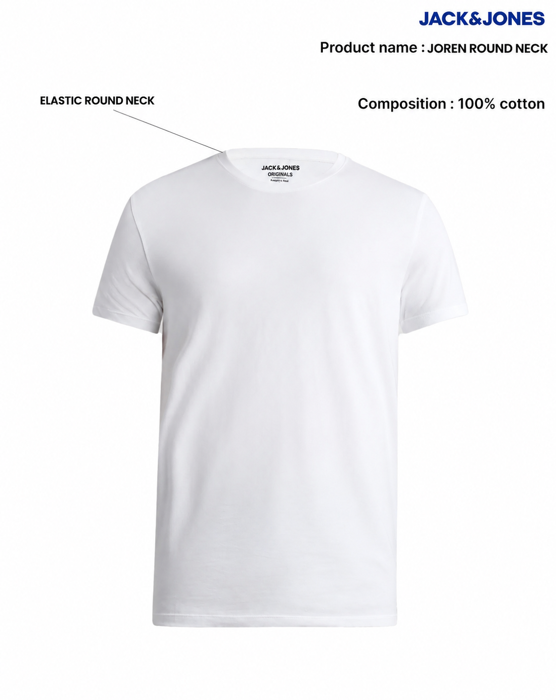 Round Neck 100% Cotton T-Shirt