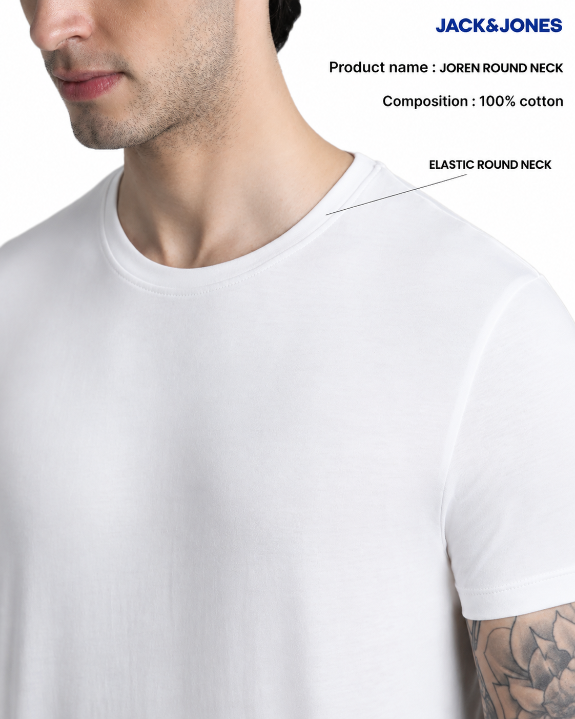Round Neck 100% Cotton T-Shirt