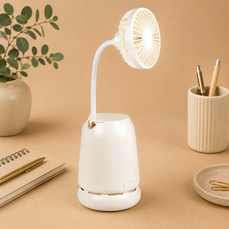 Portable Desk Fan with Flexible Neck