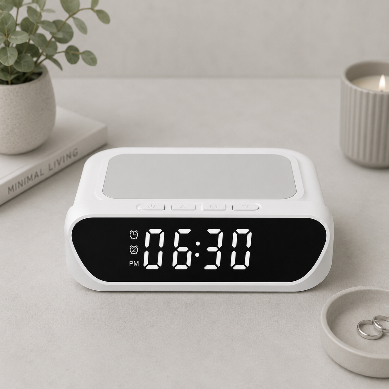 Wireless Charging Digital Alarm Clock