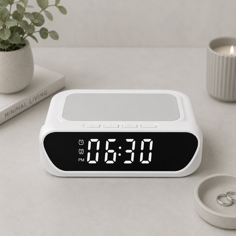 Wireless Charging Digital Alarm Clock