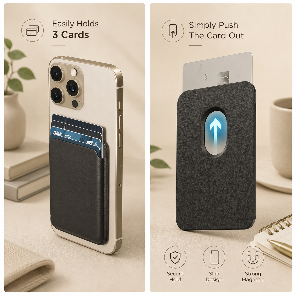 Magnetic Mobile Card Holder Wallet