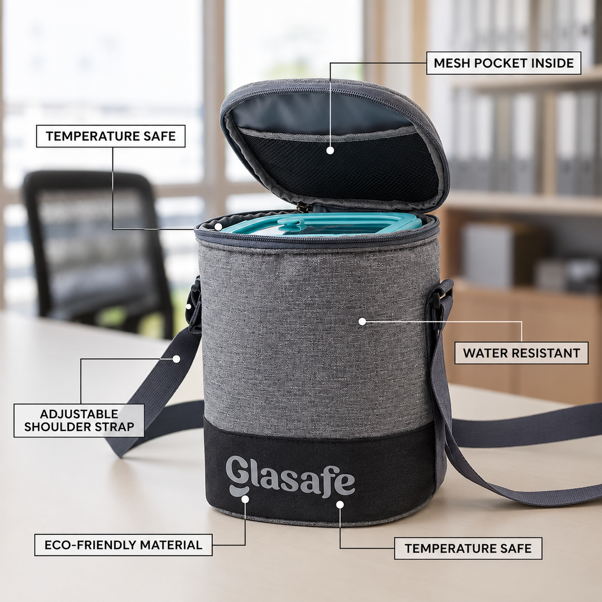 Glasafe Mealmate Glass Lunch Box Combo (Set of 3)