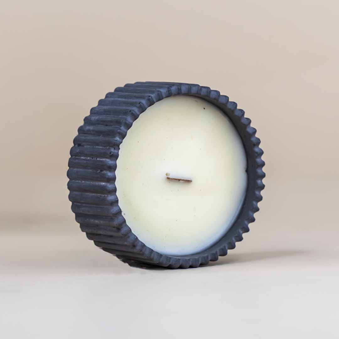 Black Concrete Candle