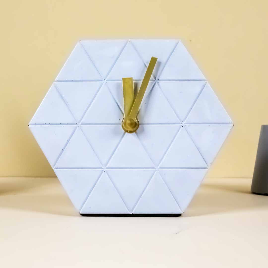Modern Concrete Clock – Gray