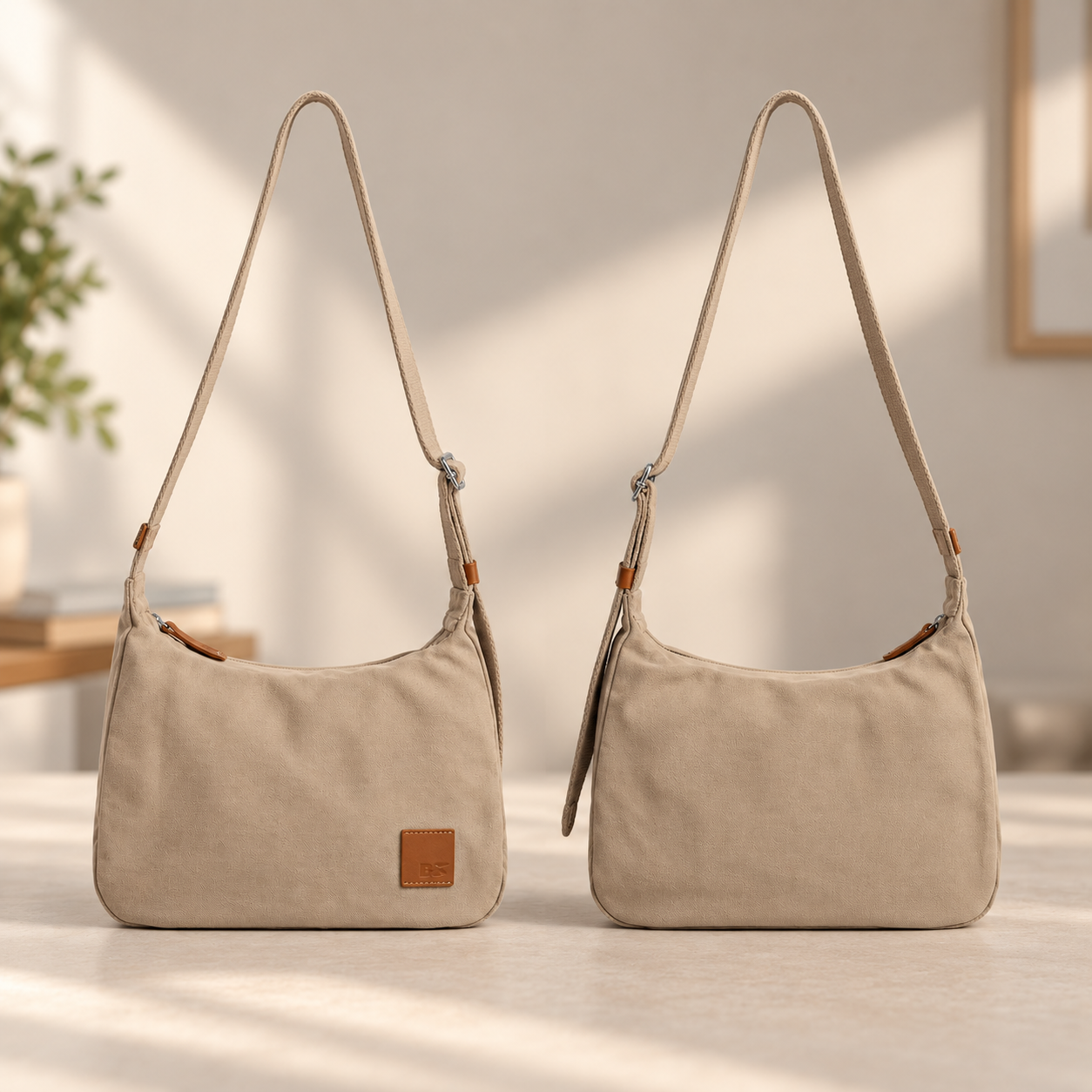 DailyObjects Khaki Crossbody Bag Regular - Beige
