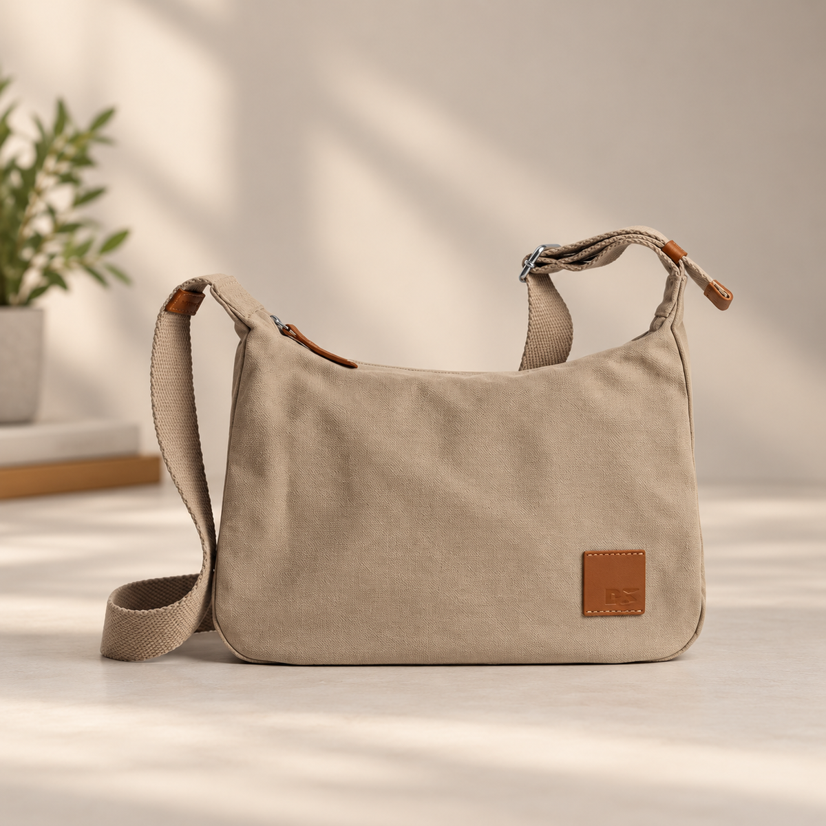 DailyObjects Khaki Crossbody Bag Regular - Beige