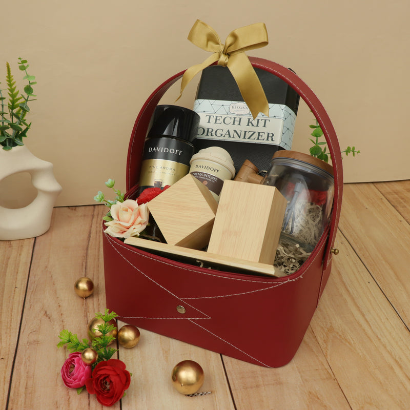 Brew & Tech Leatherette Corporate Gift Hamper