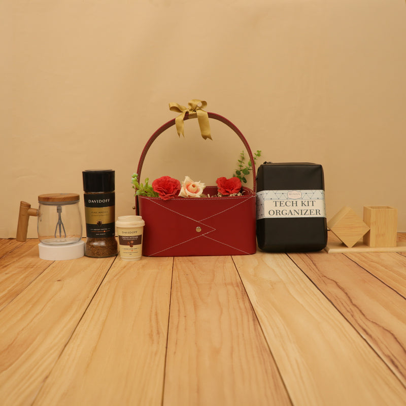 Brew & Tech Leatherette Corporate Gift Hamper