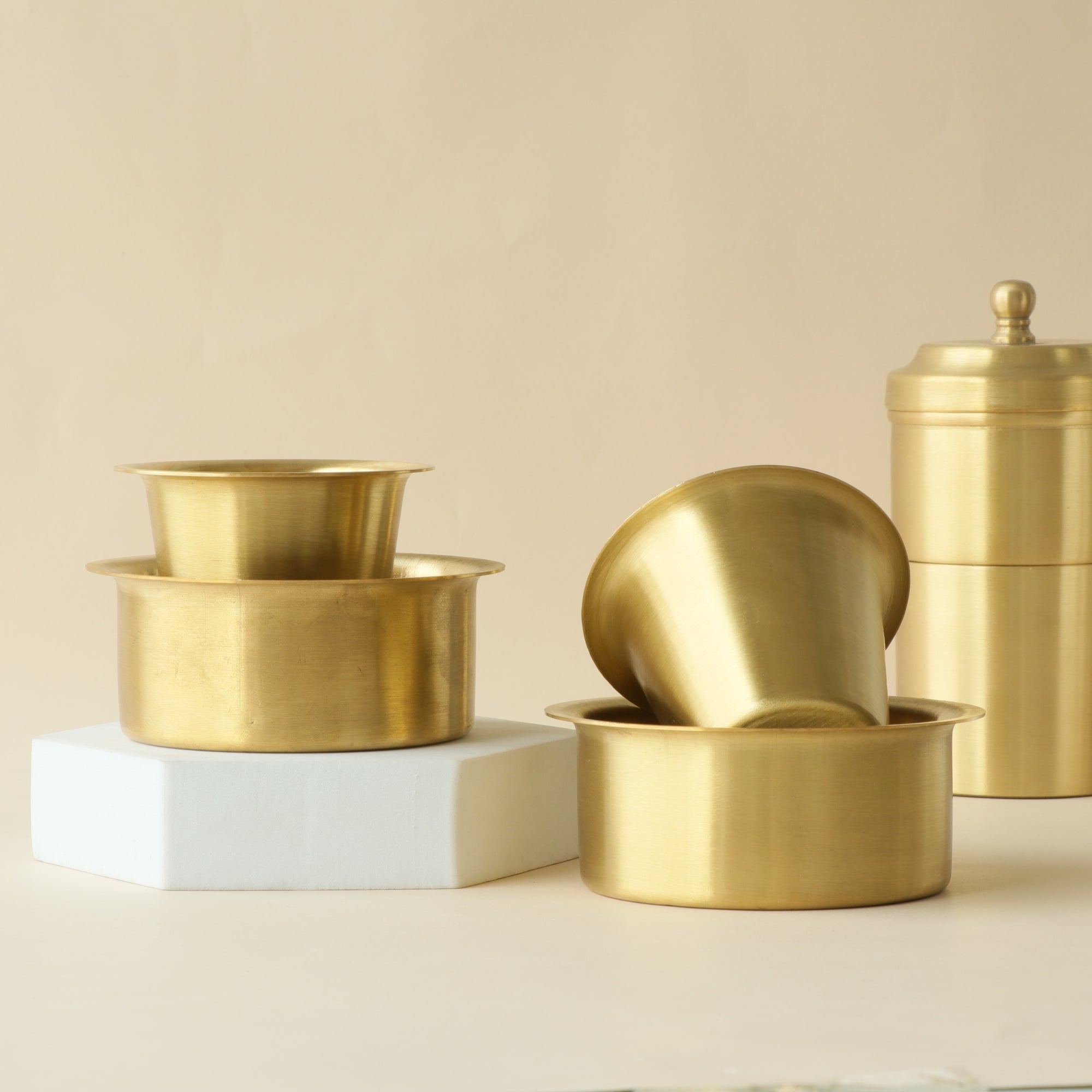 Pure Brass Dabara Set