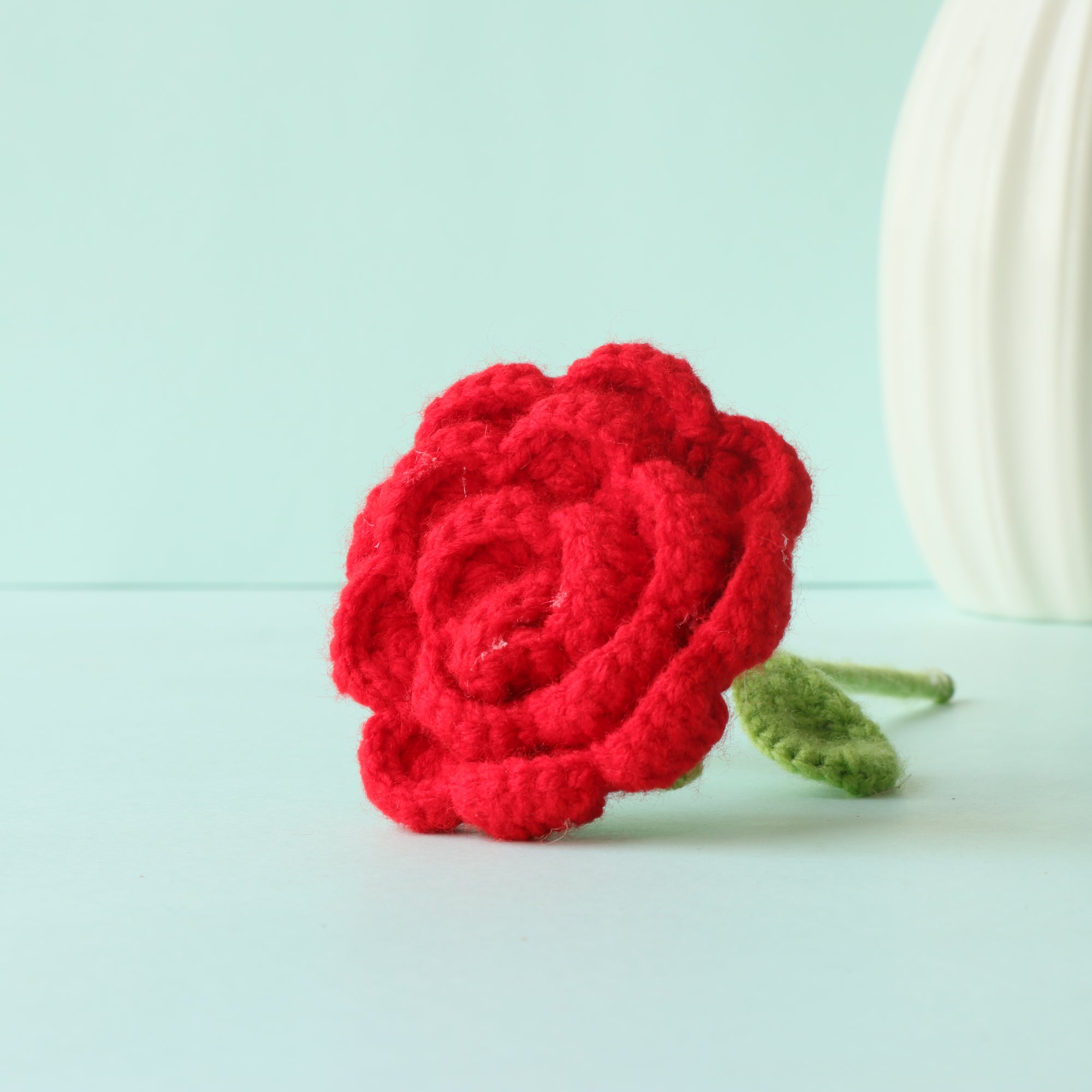Crochet Red Rose