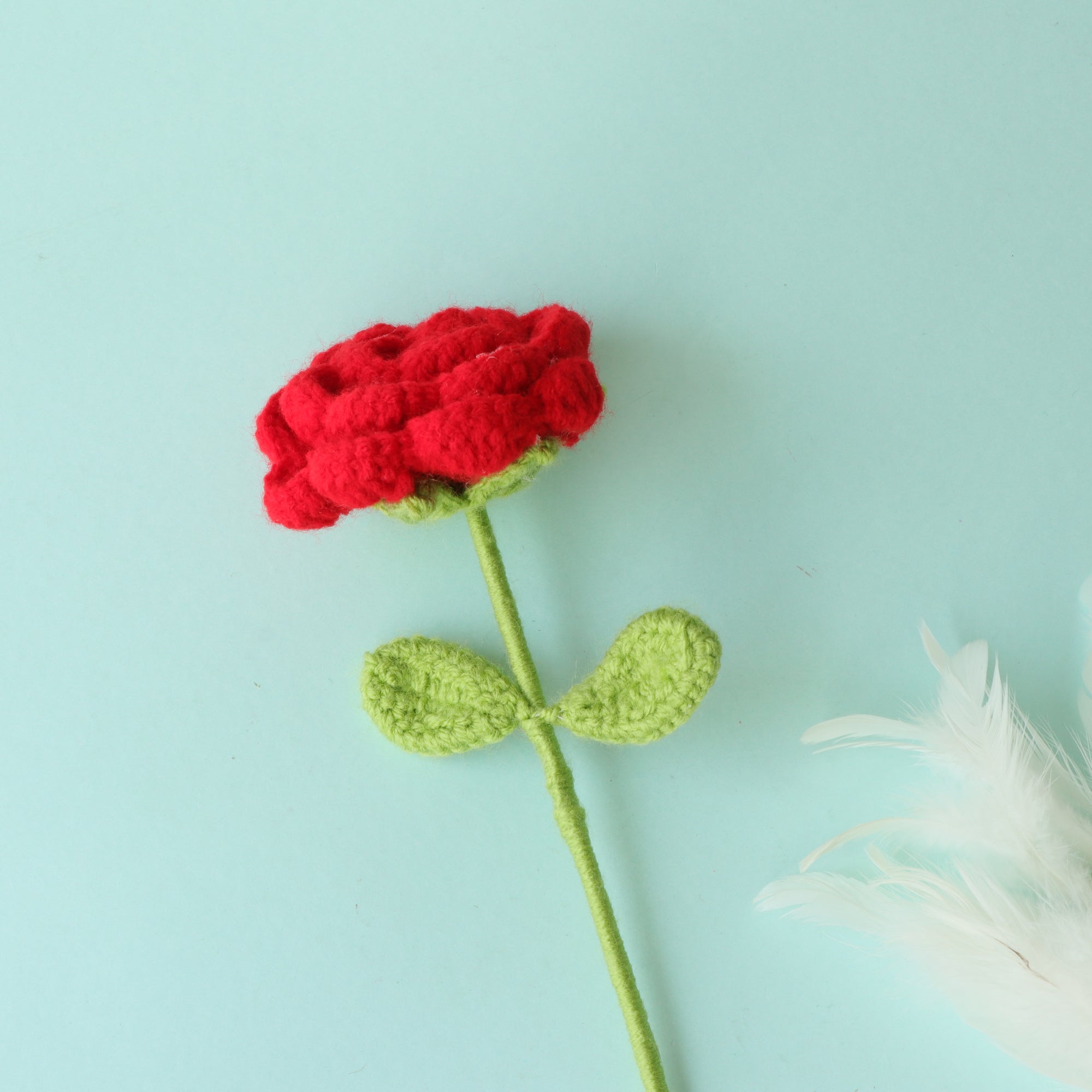 Crochet Red Rose