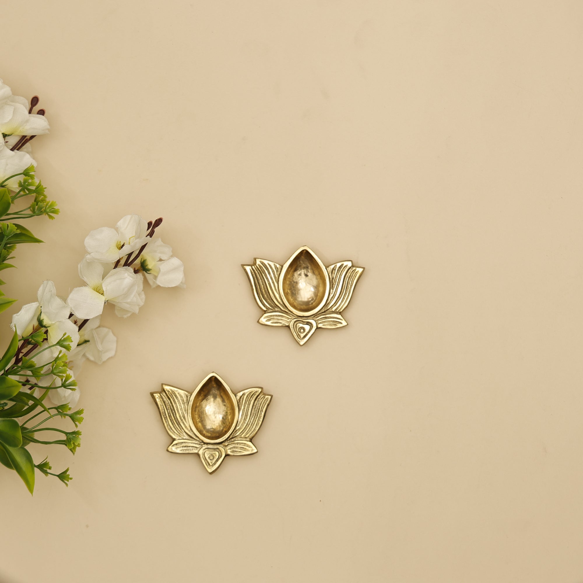 Lotus Brass Diya