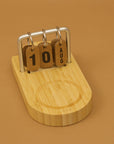 Bamboo Flip Desk Calendar with Wireless Charger