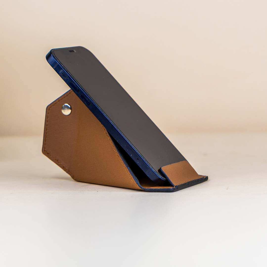 Leatherette Mobile Holder – Tan