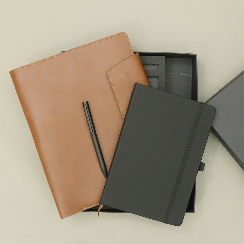 Leatherite Desk Organiser With Pen And dairy