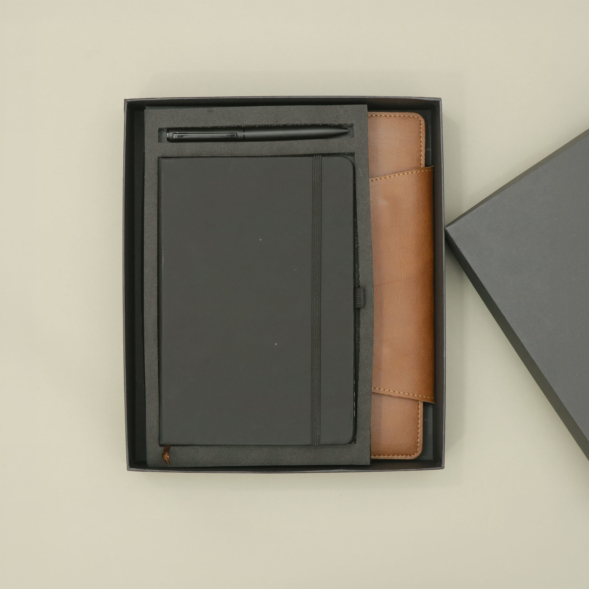 Leatherite Desk Organiser With Pen And dairy