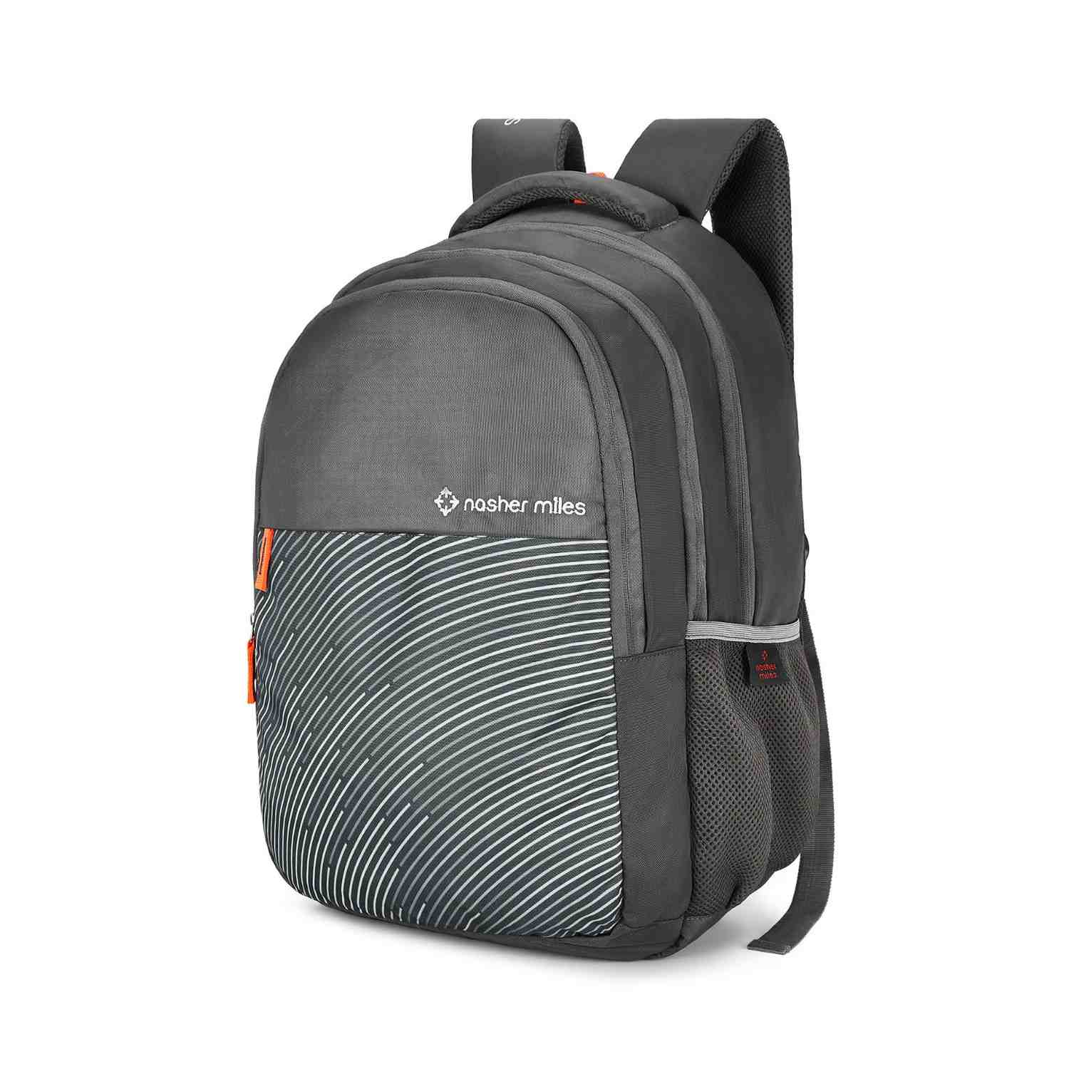 Modern Grey Printed Laptop Backpack