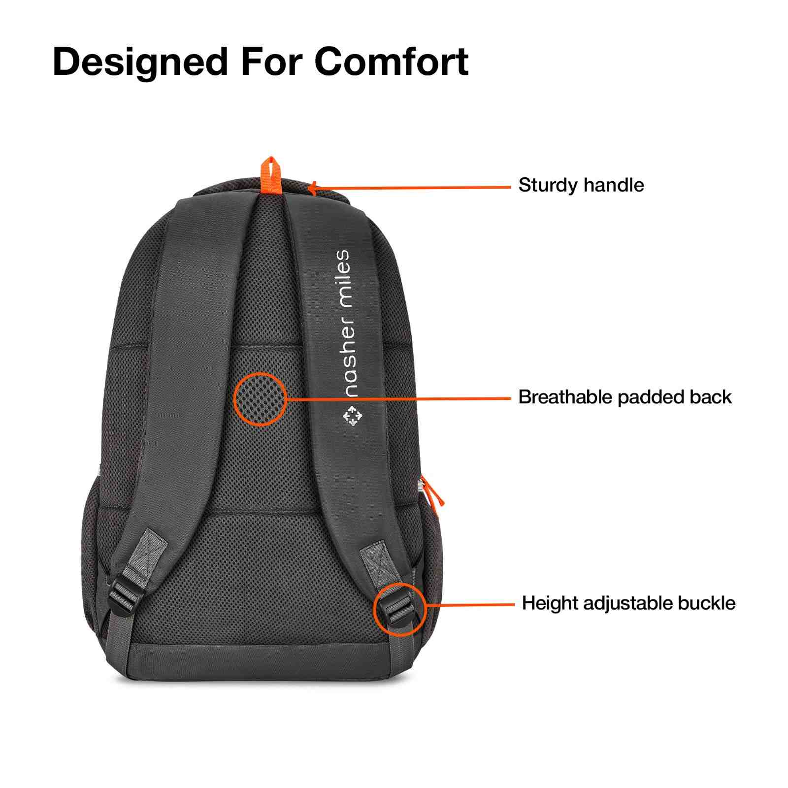 Modern Grey Printed Laptop Backpack
