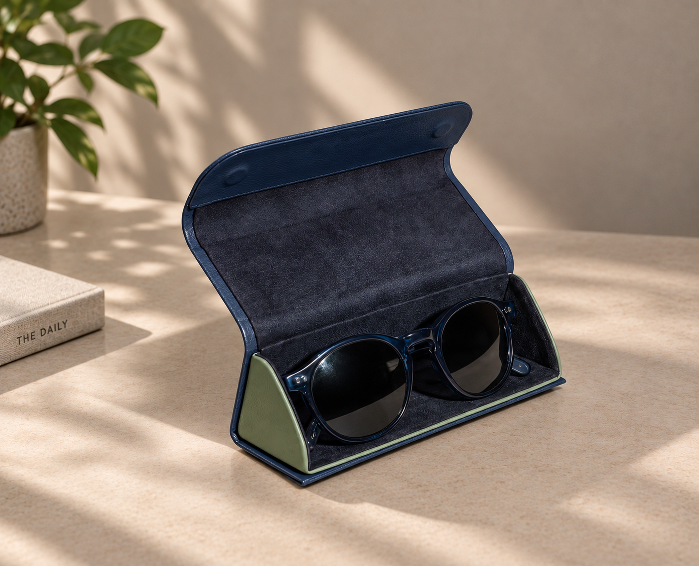 DailyObjects Foldaway Sunglass Case - Blue