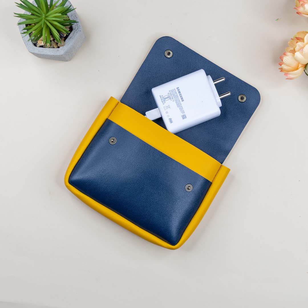 Leatherette Tech Organizer Pouch